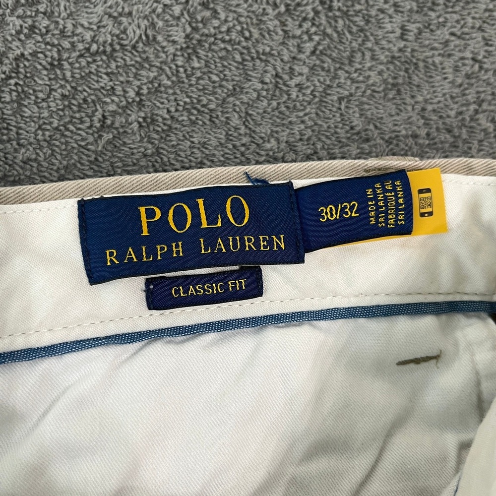 Polo Ralph Lauren Pants Mens 30X32 Tan Classic Cotton Twill Classic Fit‎ Preppy - Picture 8 of 13